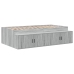 Marco de Cama de Almacenamiento Gris Sonoma Madera elaborada