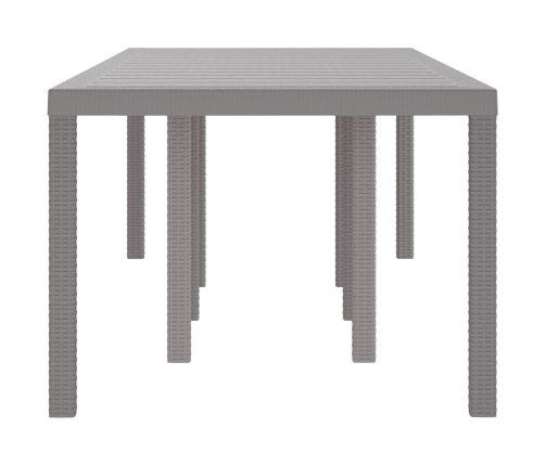 mesa de patio  Gris claro Metal, materiales sintéticos Grande