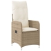 Set de Comedor de Jardín de 5 Piezas  con Almohadones Beige Poliratán