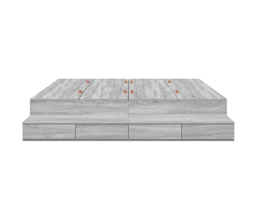 Estructura de Cama  Gris Sonoma 200x200 cm