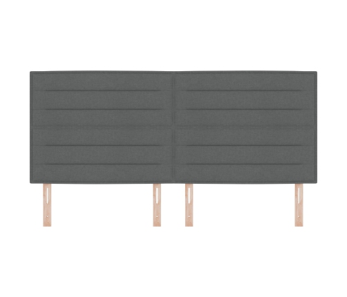 Cabecero  Diseño Lines Gris oscuro 200 cm Tela