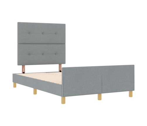 Estructura de Cama Gris Claro 120x200 cm Tela