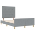 Estructura de Cama Gris Claro 120x200 cm Tela