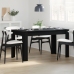 Mesa de Comedor  Negra de Roble 140x74,5x76 cm de Madera de Ingeniería
