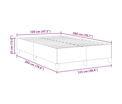 Estructura de cama  Gris Claro 120x200 cm Tela de Corduroy