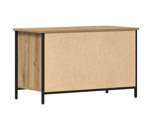 Cabinet de TV  de roble artesanal 80x40x50 cm de madera procesada y acero