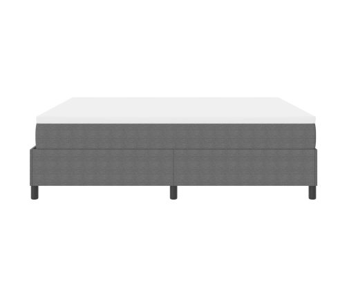 Cama con Somier  con Colchón Gris Claro Super King Tela de Corduroy