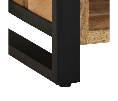 Banco para Zapatos 100x40x50 cm Madera Maciza Rugosa de Mango