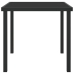 Mesa de Jardín  Negra 80x80x73 cm de Vidrio Templado