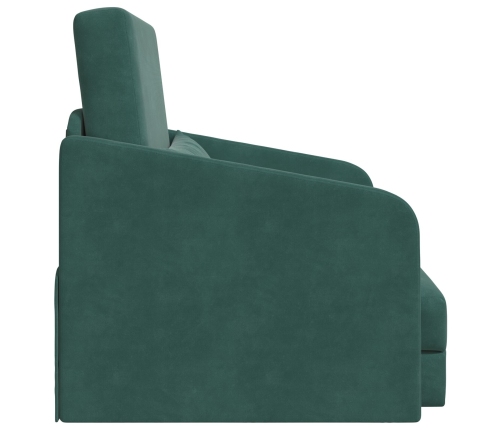 Sofá Cama  2 en 1 Verde Oscuro 65x80x83 cm de Terciopelo
