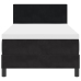 Cama con Somier y Colchón  Negra 100x200 cm de Terciopelo