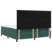 Cama con somier y colchón verde oscuro de  tamaño súper king de terciopelo