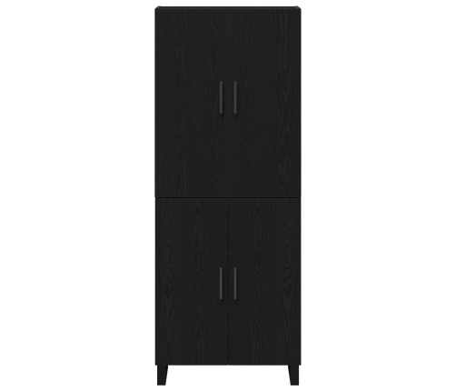 Armarios 2 pcs Negro Roble 69,5x34x180 cm Madera Elaborada
