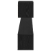 Conjunto de Mueble de TV de 4 Piezas  en Roble Negro de Madera Ingenerada