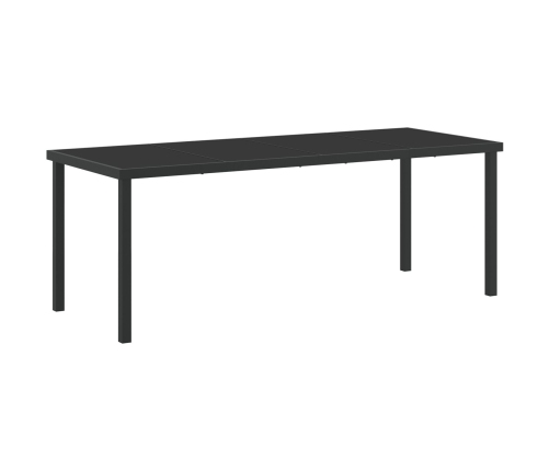 Juego de Comedor de Jardín de 9 Piezas con Cojines en Negro Poliratán