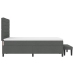 Cama con Box Spring  con colchón y banco gris oscuro 140x190 cm Tela