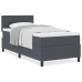 Cama con Base de Resorte y Colchón Gris Oscuro 100x200 cm Tela de Pana