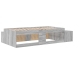 Estructura de Cama de Almacenamiento Gris Sonoma Madera 75 x 190 cm