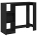 Mesa de Bar  con Estante Negra de Roble 102,5x46x103,5 cm de Madera Ingenierizada