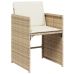 Set de Comedor de Jardín  de 5 Piezas con Cojines - Poliratán Beige