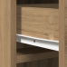 Highboard Roble Artesanal 40x41x135 cm Madera Elaborada