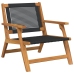 Sillas de Jardín  2 pcs Negros 76x67x73.5 cm Madera maciza de Acacia