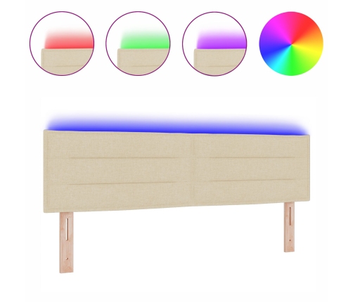 Cabecera  Diseño de Líneas Crema 72 cm Tela