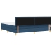 Cama Box Spring  con Colchón Azul 200x200 cm Tela