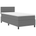 Cama con Base  con Colchón Gris Claro 90x200 cm Tela de Pana
