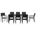 Juego de Comedor de Jardín de 9 Piezas HDPE Negro