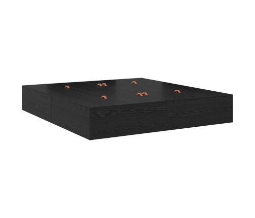 Estructura de cama con almacenamiento  Roble negro Madera elaborada