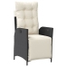 Conjunto de Comedor de Jardín de 9 Piezas Rattan Polímero Negro