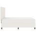 Cama con base de muelles  con colchón y luz LED crema 160x200 cm de tela de corduroy
