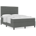 Cama con Somier  Gris Oscuro 140x190 cm Tela