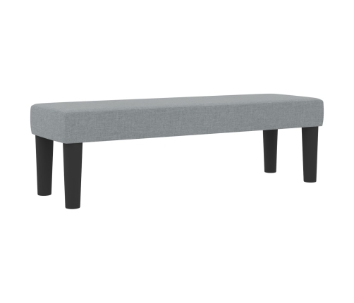Cama con Somier  con Colchón y Banco Gris Claro 140x200 cm Tela
