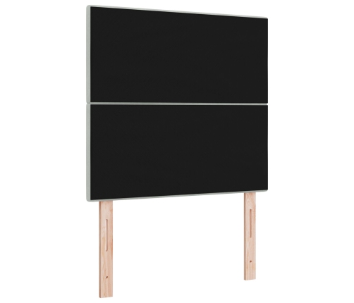 Cabecera LED Gris Claro 80 cm Terciopelo