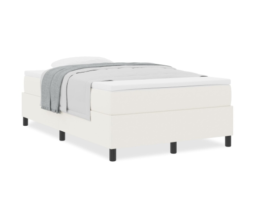 Cama con Base con Colchón Crema 120x200 cm Tela de Corduroy