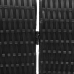 Biombo  de 3 paneles plegable negro 146x180 cm de poliratán