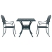 Set de Bistro de Jardín de 3 Piezas  Verde de Aluminio Fundido