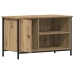 Cabinet de TV  de roble artesanal 80x40x50 cm de madera procesada y acero