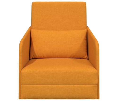 Sofá cama de suelo  2 en 1 Amarillo Oscuro 65x80x83 cm Tela