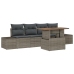 Conjunto de Sofá de Jardín  Set de 5 Gris, Marrón (Ratan)