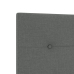 Cabecero LED botones tapizados gris oscuro 80 cm tela