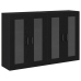 Gabinete Montado en la Pared Conjunto de 2 Roble Negro