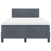 Cama con colchón Box Spring  Gris oscuro 120x200 cm Terciopelo