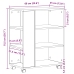 Gabinete Rodante de Roble Negro 60x35x75 cm de