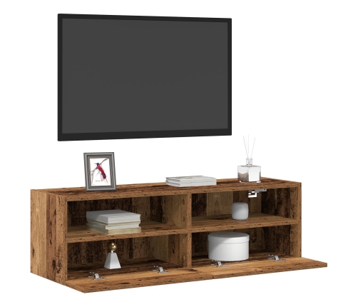 Gabinetes de TV  2 pcs Madera Vieja 100x30x30 cm Madera Elaborada