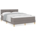 Cama con Box Spring con Colchón Taupe 140x190 cm Tela