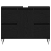 Mueble para lavabo de baño  Negro Roble 80x33x60 cm Madera elaborada