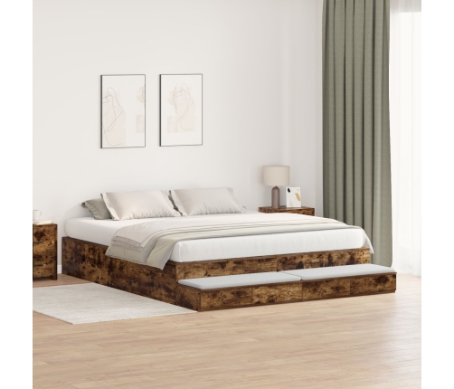 Cama  Roble Ahumado 200x200 cm